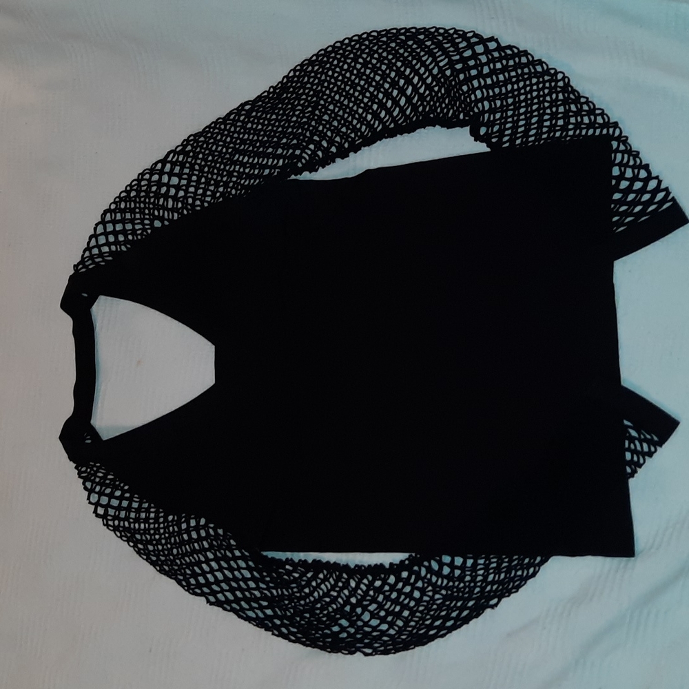 Venus Fishnet Sleeve Top Sz. S